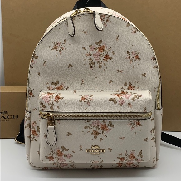 coach rose backpack